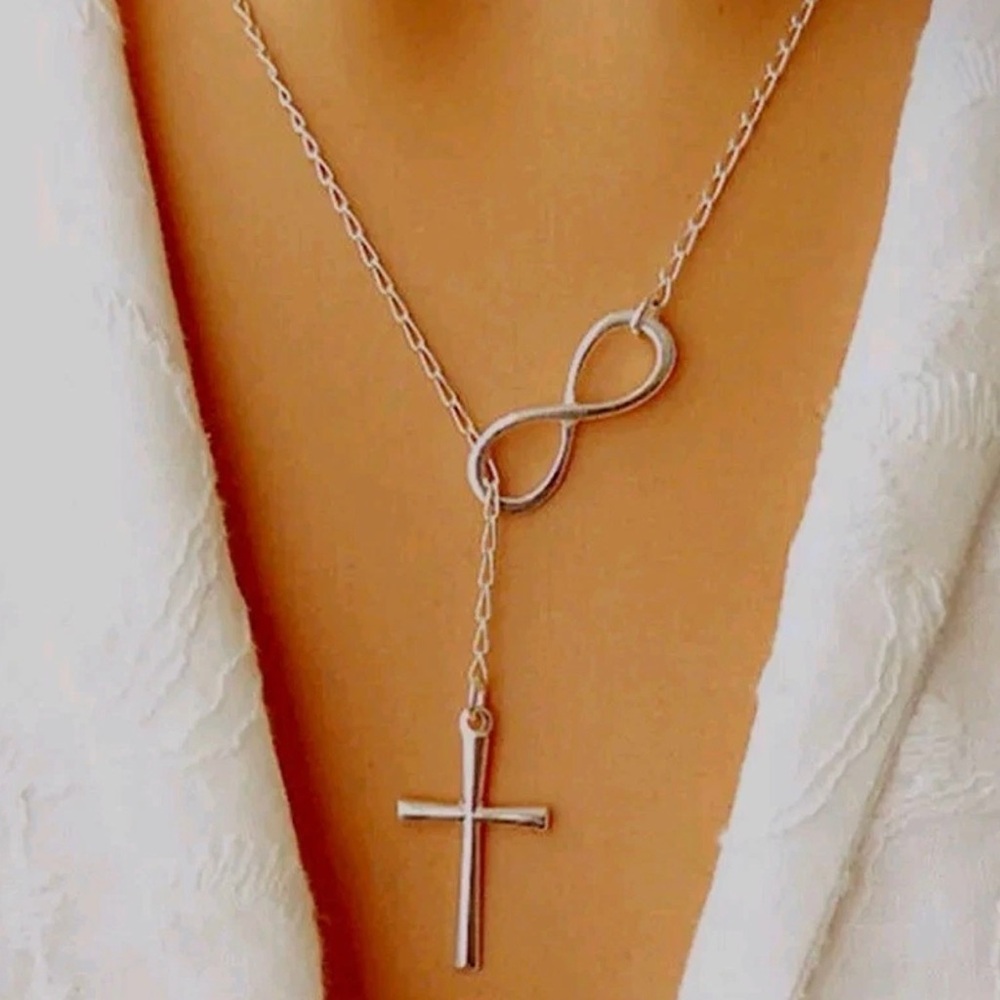 Infinity Cross Necklace Silver | Dainty | Faith Jewelry | Trendy